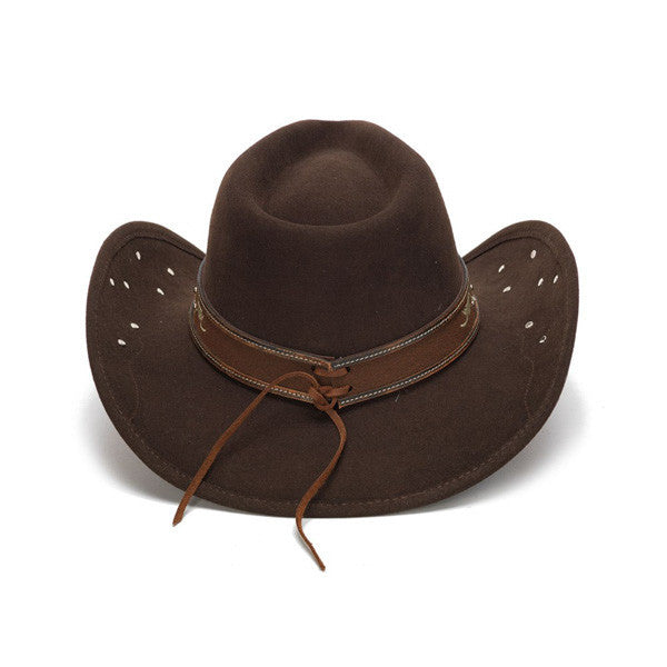Stampede Hats - Filigree Brown Rhinestone Felt Cowboy Hat - Back