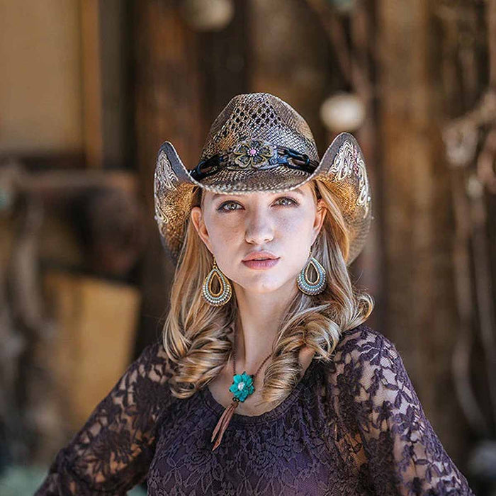 Stampede-Hats-CA-1822-Flowers-and-Rhinestone-Cowboy-Hat-Lifestyle