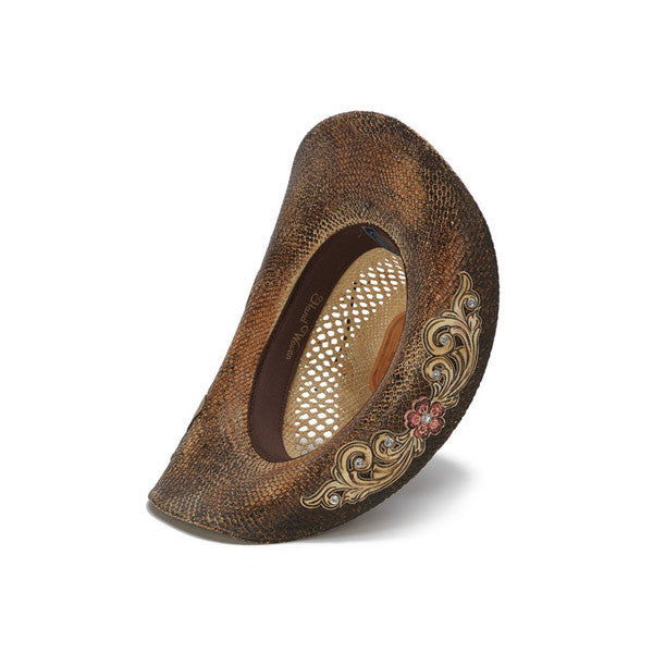 Stampede Hats - Flowers and Rhinestone Brown Cowboy Hat - Bottom