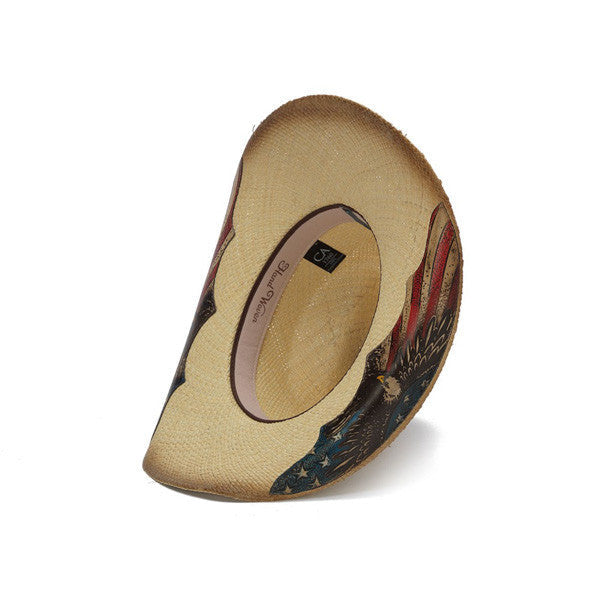 Stampede Hats - Flying Eagle Brim USA Flag Cowboy Hat - Bottom