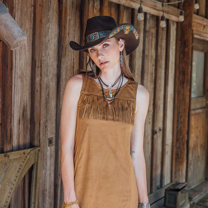 Stampede-Hats-Mae-Brown-Stain-Felt-Cowboy-Model