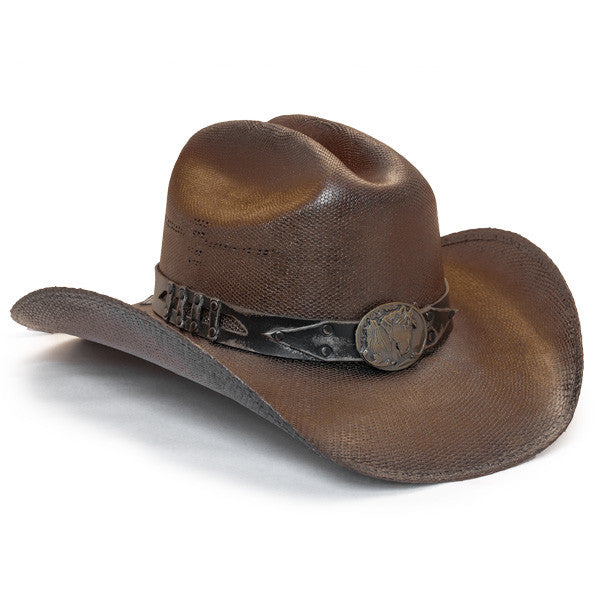 Stampede Hats - Studded Brown Stallion Cowboy Hat - Opposite Side