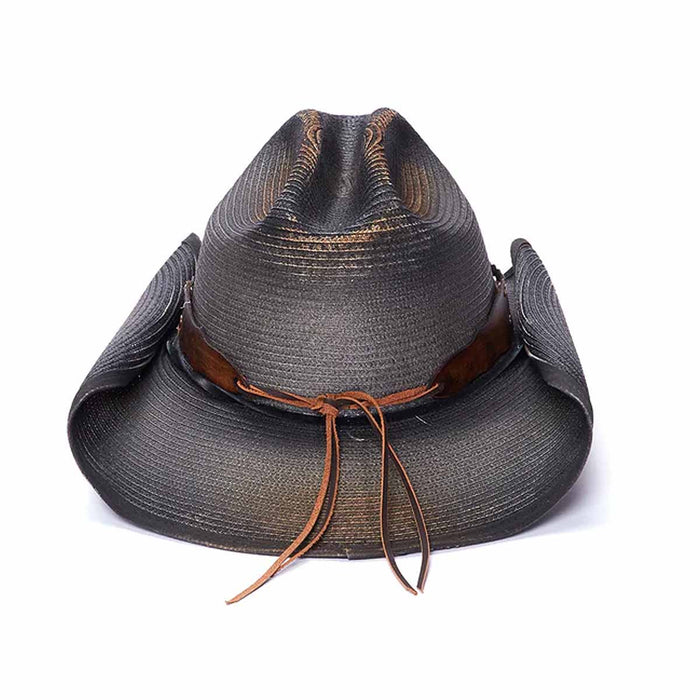 Stampede-Hats-CA-1-2044-Wrangler-Black-Canvas-Cowboy-Hat-Back