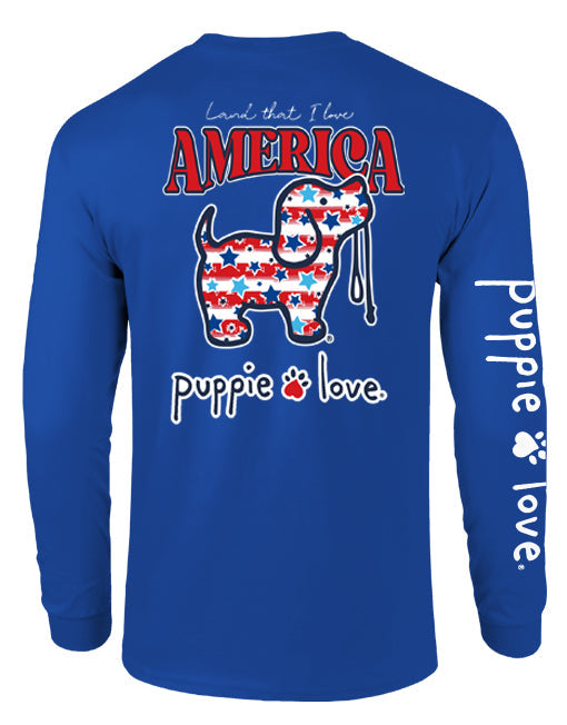STARS AND STRIPES PUP, ADULT LS 2024 PUPPIE LOVE