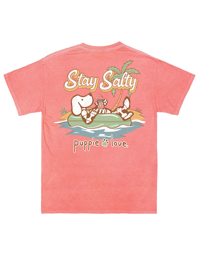 STAY SALTY SKELETON PUP, MINERAL WASH PUPPIE LOVE