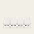 Stemless wine glasses glassware by Fable Home, shown in a clear finish. – #clear