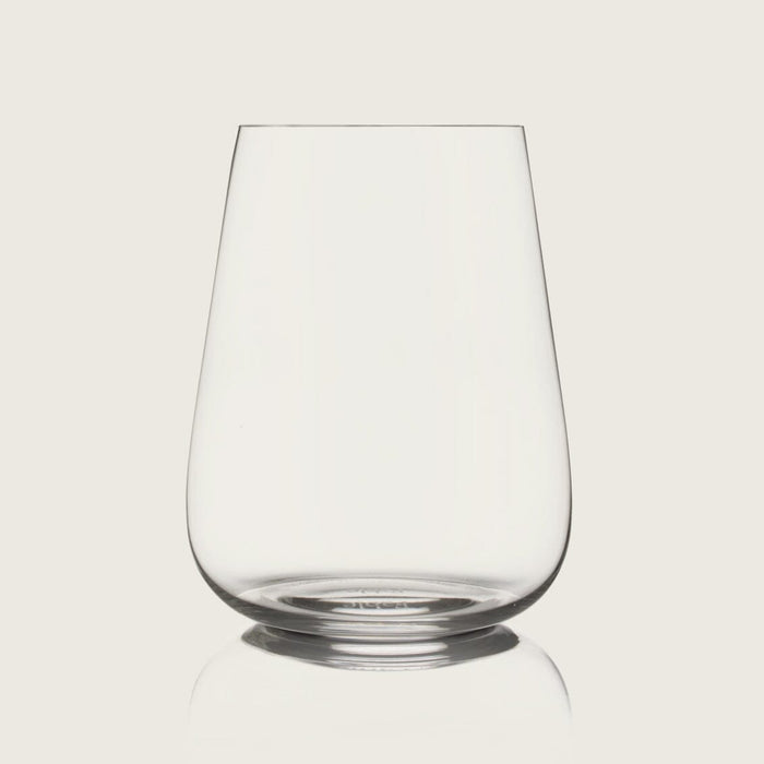 Stemless wine glasses glassware by Fable Home, shown in a clear finish. – #clear