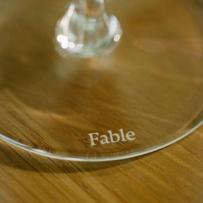 Wine glasses glassware by Fable Home, shown in a clear finish. – #clear