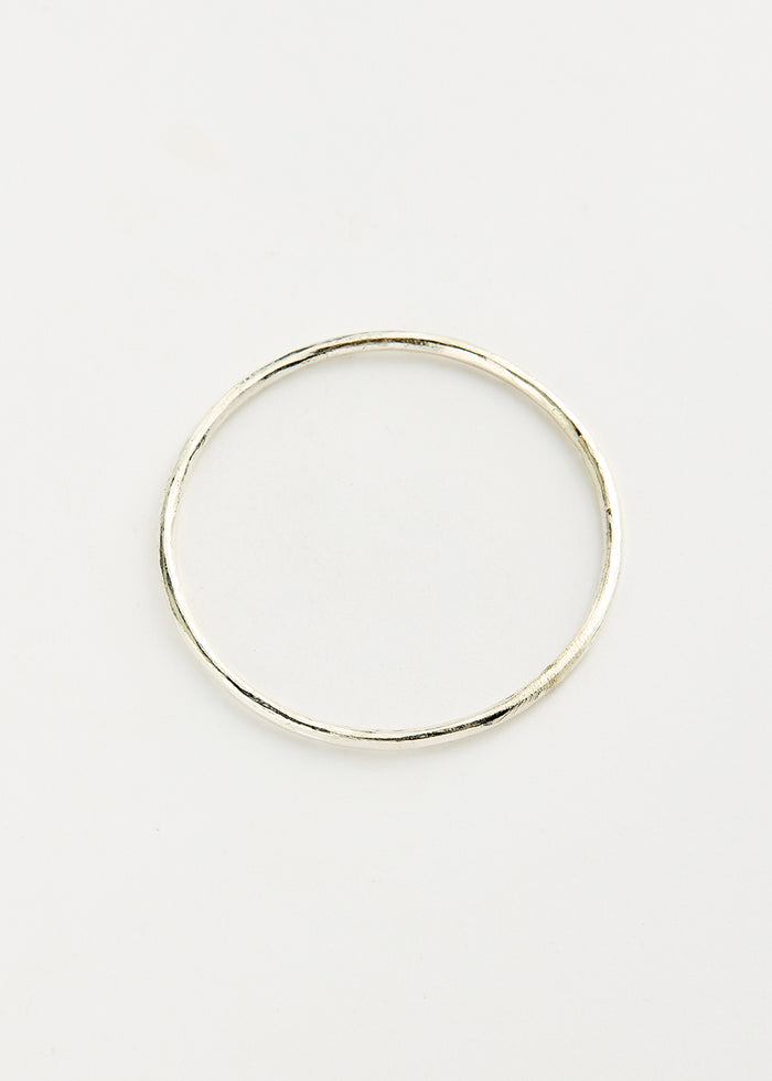 Sterling Silver PSTM Afghanistan Durrani Zarneshan Rounded Bangle
