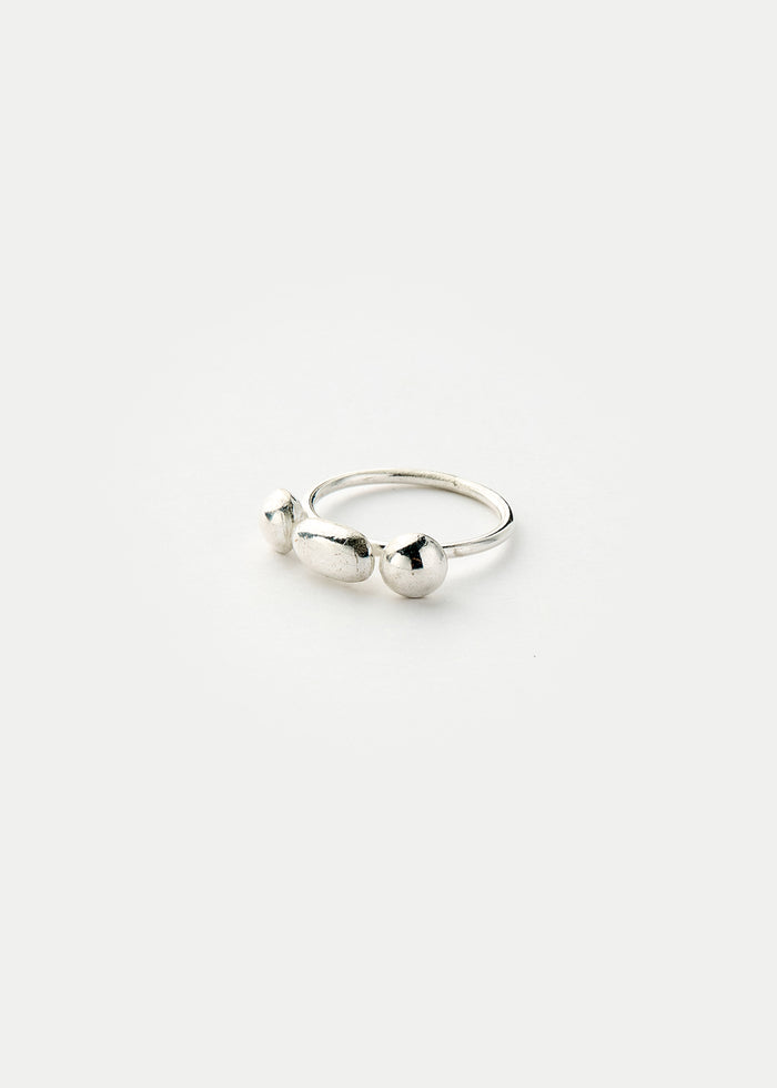 Sterling Silver PSTM Afghanistan Moon Pebbles Ring