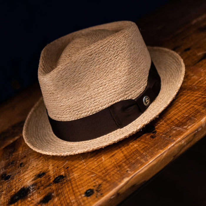 Stetson - 42nd Street Straw Fedora - Stock Image 1
