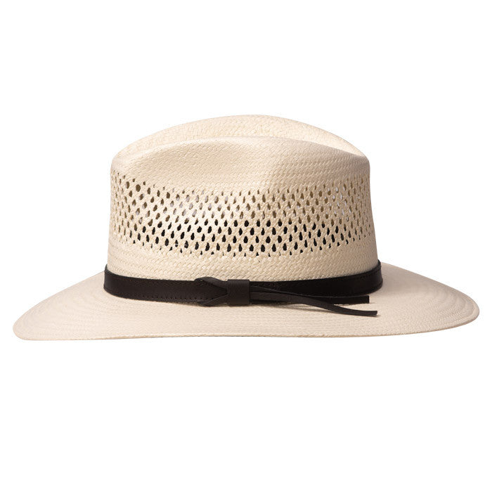 Stetson - Digger Shantung Straw Outback Hat (Side)