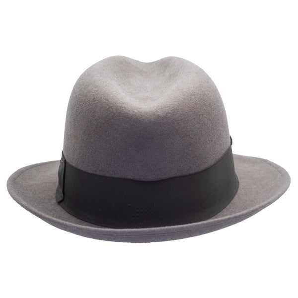 Stetson - Frederick Wool Felt Fedora  - Caribou Grey -  Back