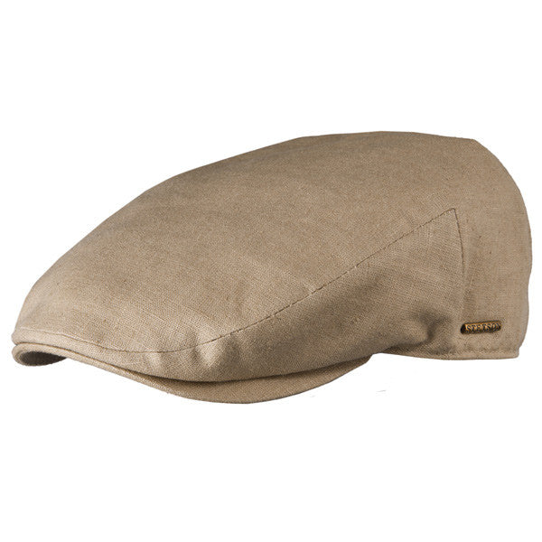 Stetson - Linen Ivy Newsboy Cap in Khaki
