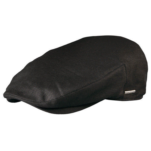 Stetson - Linen Ivy Newsboy Cap in Black