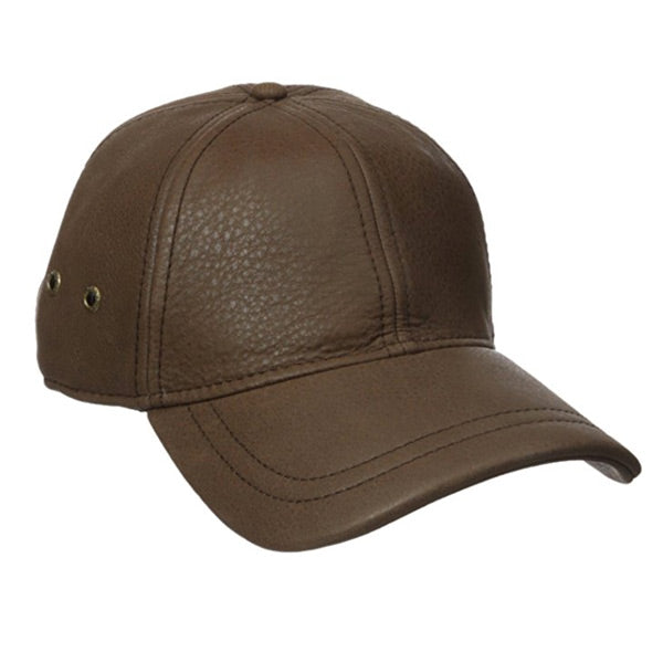Stetson - Oily Timber Leather Baseball Cap