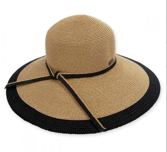 Sun 'N' Sand - Black Adona Big Brim Sun Hat