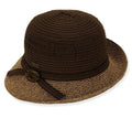 Sun 'N' Sand - Brown Asymmetrical Cloche Hat