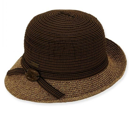 Sun 'N' Sand - Brown Asymmetrical Cloche Hat