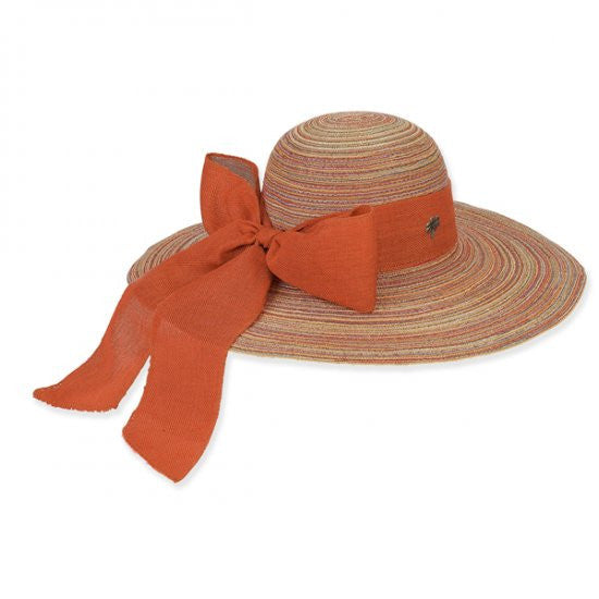 Sun 'N' Sand - Multicolor Istech Multicolor Polyester Hat with Linen Scarf