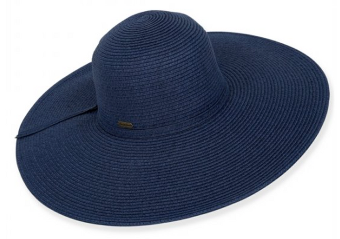 Sun 'N' Sand - Navy Shoreline Hues 5" Brim Hat