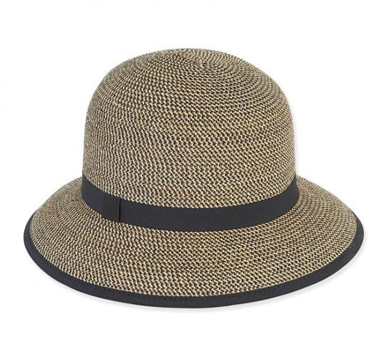 Sun 'N' Sand - Black Tweed Cloche Hat