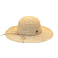 Sun 'N' Sand Crochet Raffia Floppy Flat Brim Hat