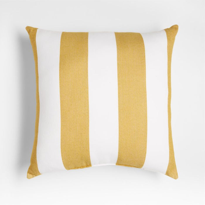 Sunbrella ® 20"x20" Yellow Cozumel Cabana Stripe Outdoor Throw Pillow