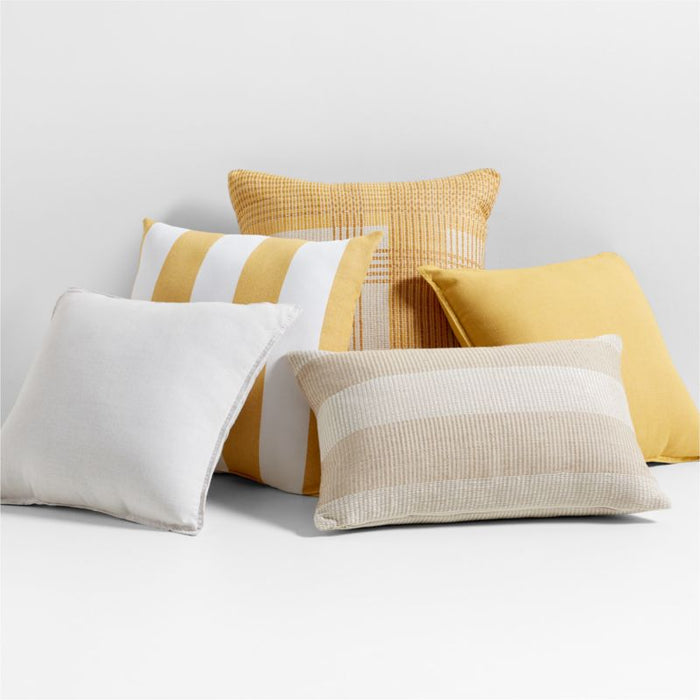 Sunbrella ® 20"x20" Yellow Cozumel Cabana Stripe Outdoor Throw Pillow