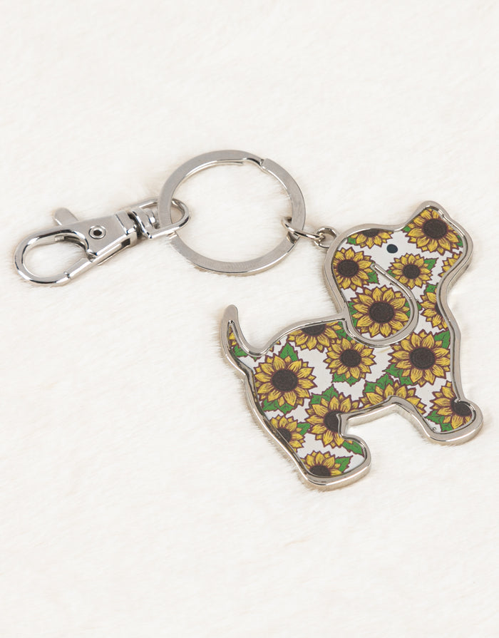 SUNFLOWER PUP KEY RING PUPPIE LOVE