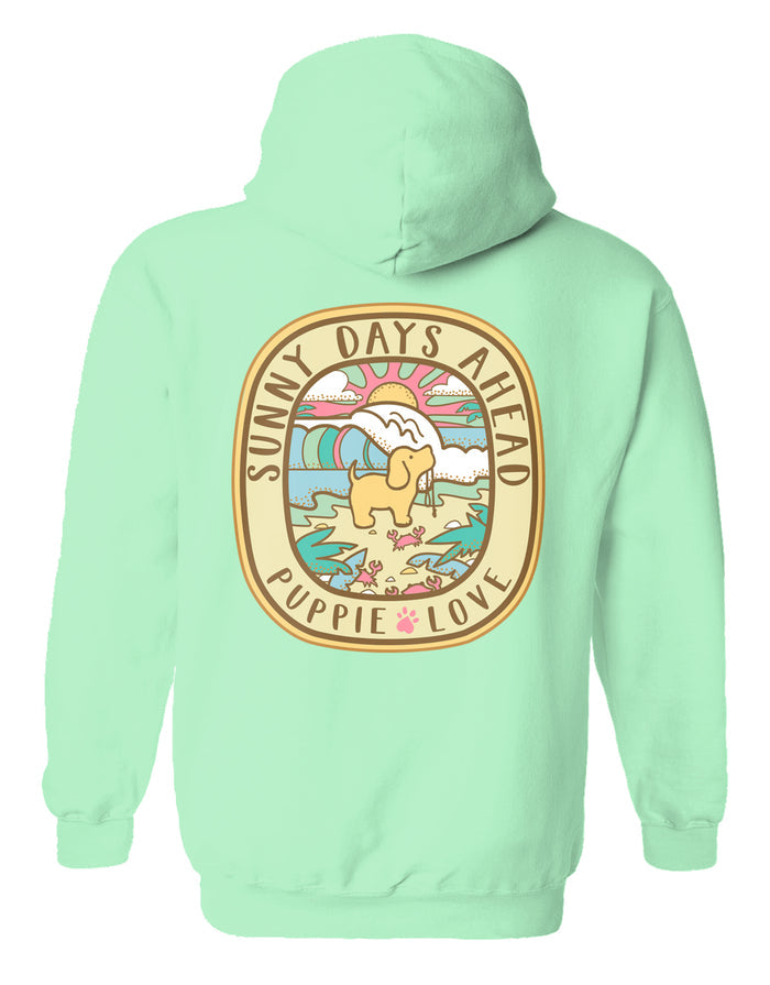 SUNNY DAYS PUP, ADULT HOODIE PUPPIE LOVE