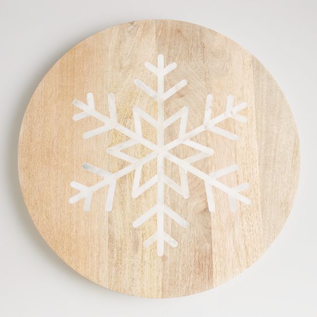 Taiga Wood and Marble Snflk Bord