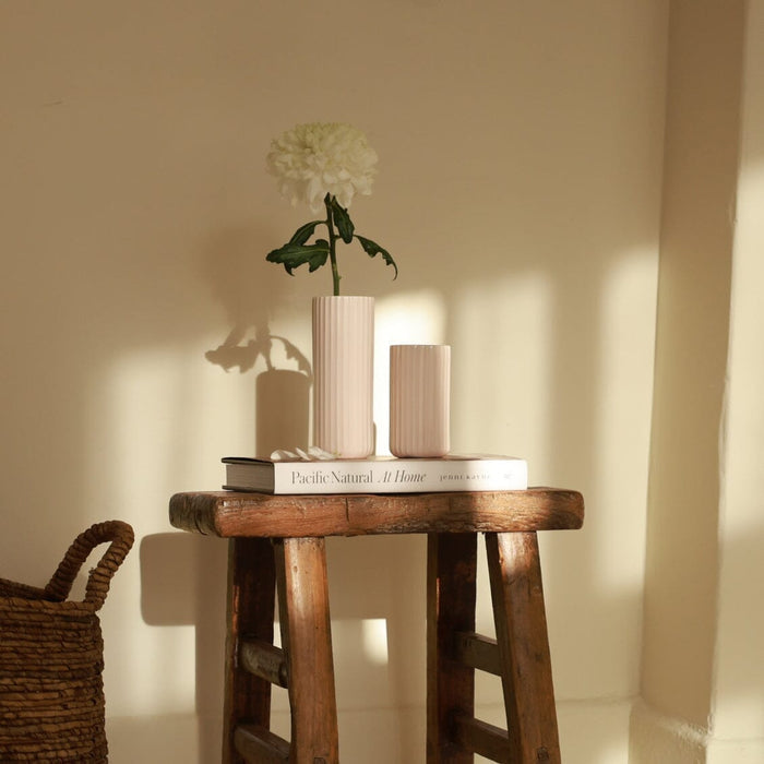 Tall bud vase decor by Fable Home, shown in a blushpink finish. – #blushpink