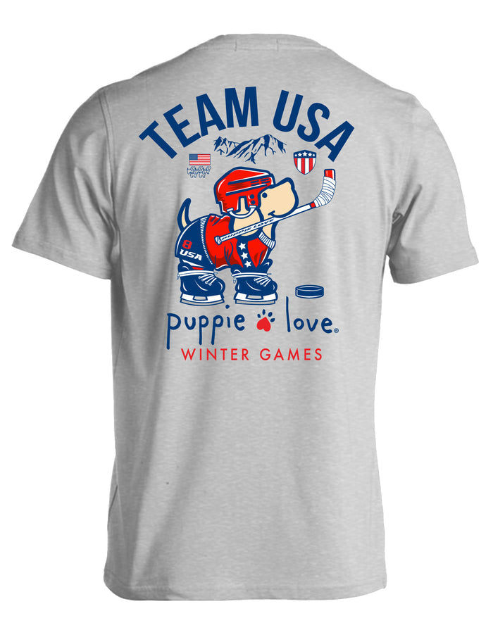 TEAM USA HOCKEY PUP PUPPIE LOVE