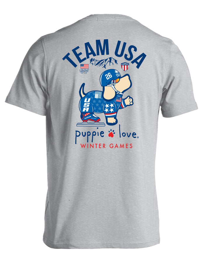 TEAM USA SPEED SKATING PUP PUPPIE LOVE