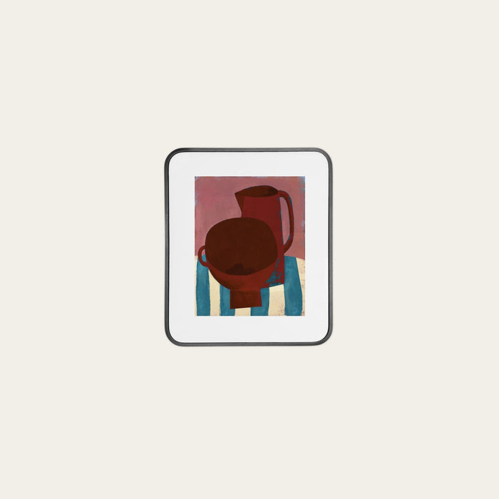Terracotta Vessels Print - 8 x 10" wall art by Fable Home, shown in a withframe finish. – #withframe