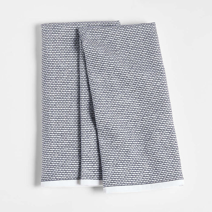 Textured Terry Indigo Dish Towels, Set of 2