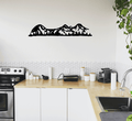 Three Sisters Mountains Metal Wall Art – Oregon Cascade Scenic Nature Wall Decor