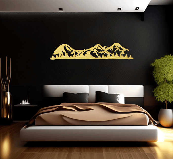 Three Sisters Mountains Metal Wall Art – Oregon Cascade Scenic Nature Wall Decor