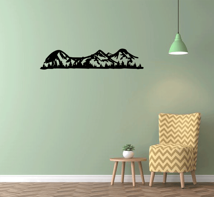 Three Sisters Mountains Metal Wall Art – Oregon Cascade Scenic Nature Wall Decor
