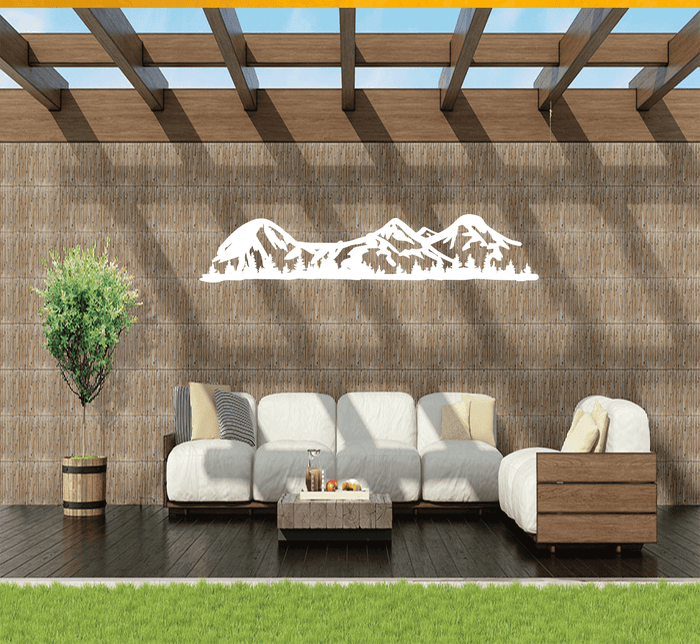Three Sisters Mountains Metal Wall Art – Oregon Cascade Scenic Nature Wall Decor