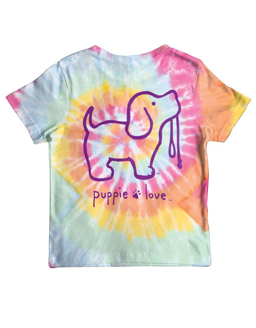 TIE DYE #2 PUP, YOUTH SS PUPPIE LOVE