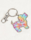 TIE DYE PUP KEY RING PUPPIE LOVE