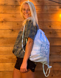 TIE DYE SPORTS BAG, WILDFLOWER PUPPIE LOVE