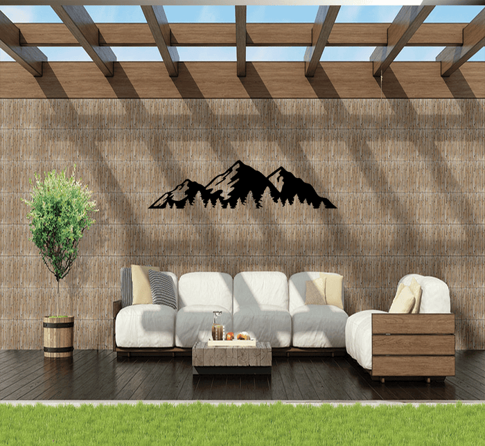 Timberline Mountains Metal Wall Art – Pacific Northwest Scenic Wall Decor