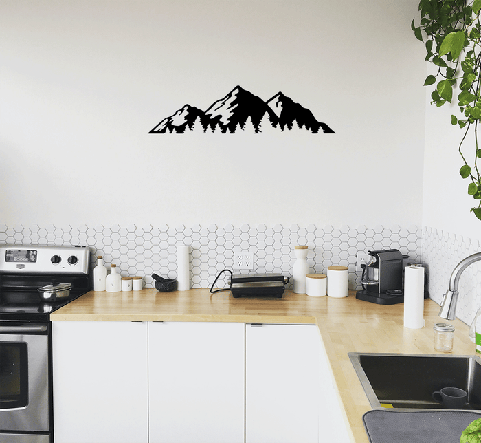 Timberline Mountains Metal Wall Art – Pacific Northwest Scenic Wall Decor