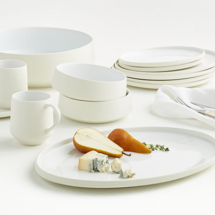 Tour White Porcelain Serving Bowl