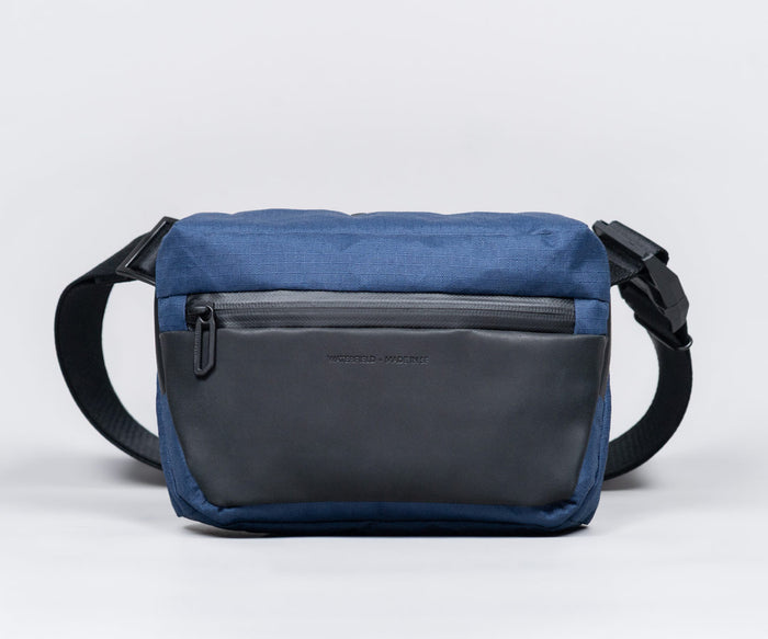 Navy EcoPak® + black leather - $159