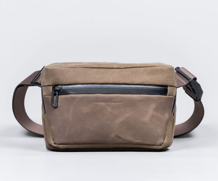 Waxed Canvas + chocolate leather - $159