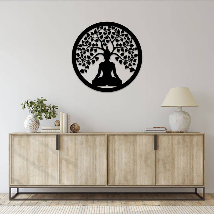 Tree of Life Buddha - Metal Wall Art - MetalPlex